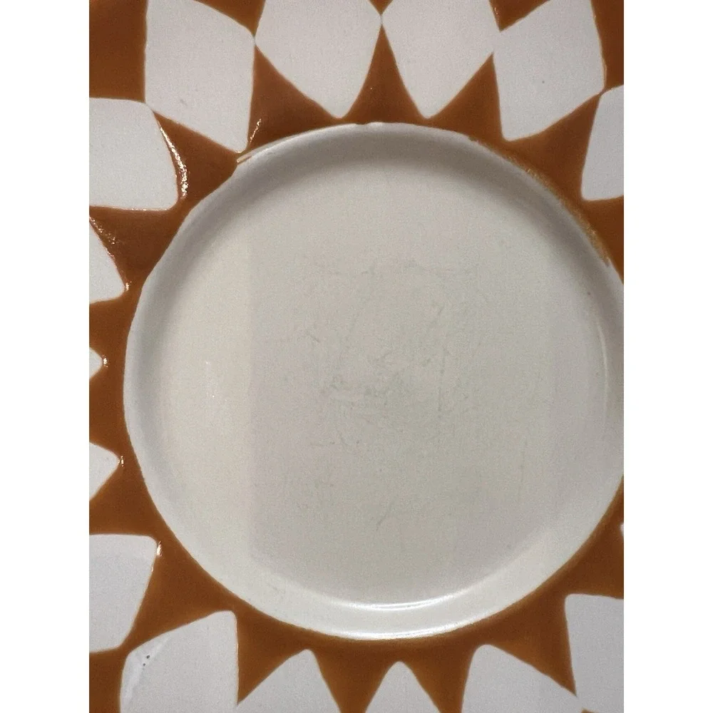 Vtg Pottery Barn Dune Persimmon Cup Mug  Saucer Coffee Tea MCM Boho Replacement